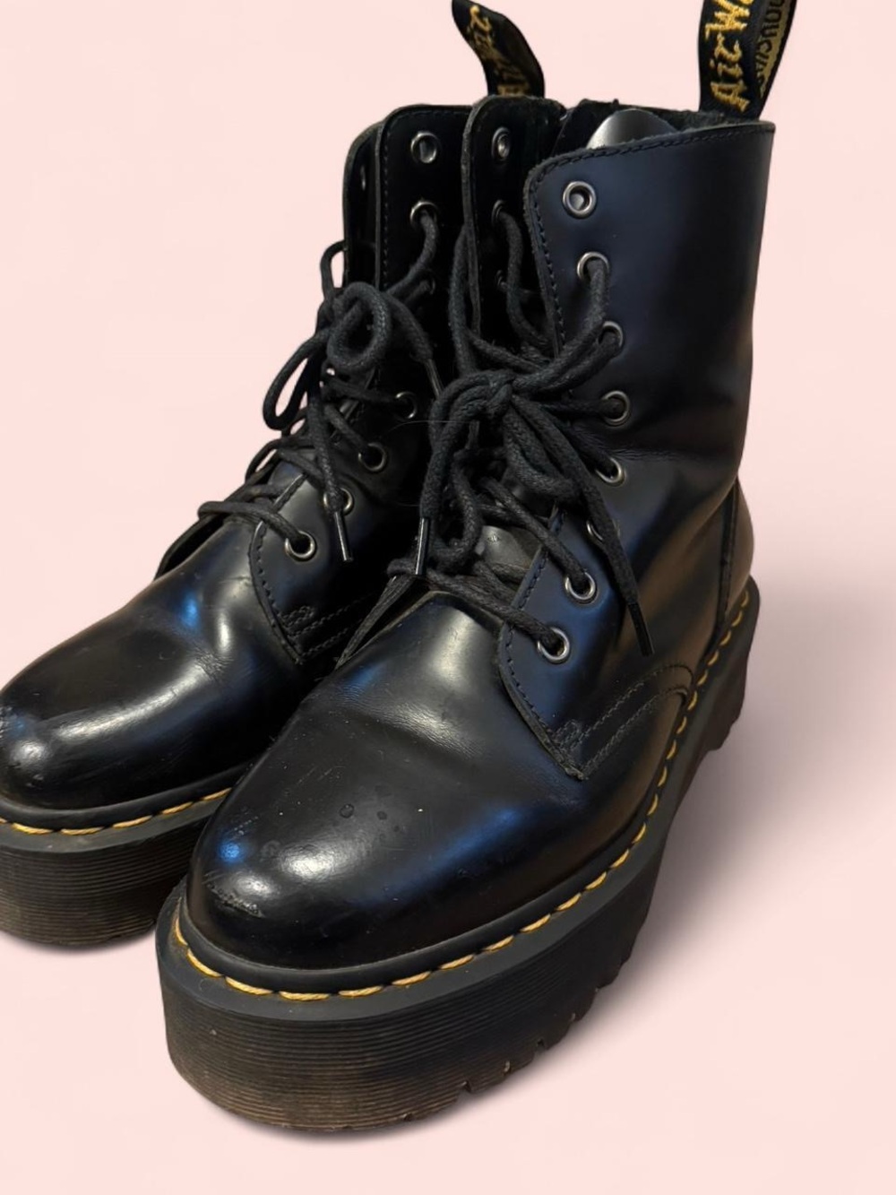 Black Dr. Martens Jadon 8 Lace Up Boots